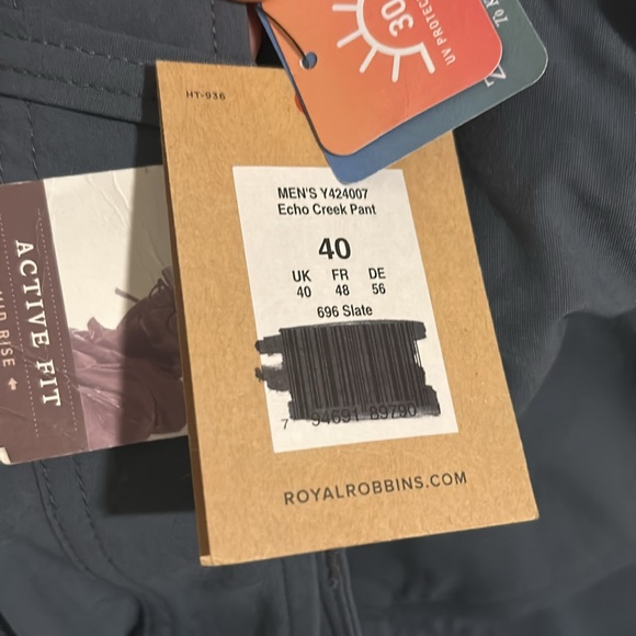 NWT Royal Robbins Echo Creek Stretch Pant 40x32  New  40/32 - Picture 2 of 7